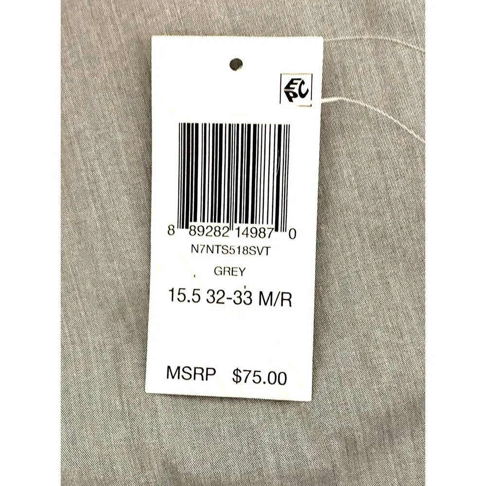 Nick Graham Men's 15.5 32/33 Modern Fit Dress Shirt Grey NEW - Picture 11 of 11